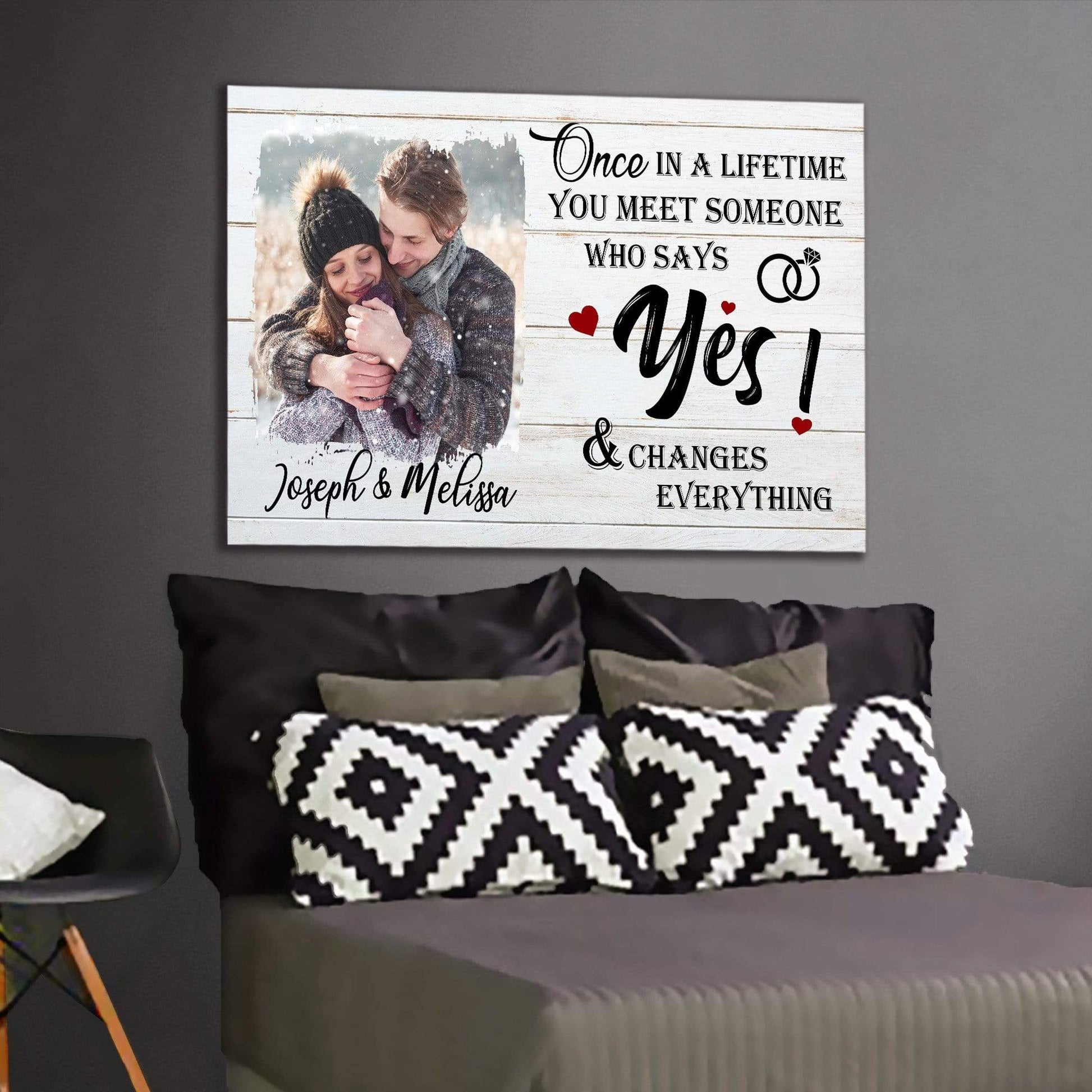 Street Sign Canvas Once In A Lifetime - Personalized Custom Photo Canvas