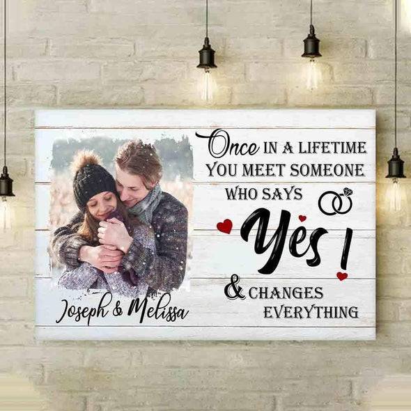 Street Sign Canvas Once In A Lifetime - Personalized Custom Photo Canvas