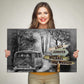 Street Sign Canvas Wanderlust Camping Black And White Custom Canvas With Multi Names