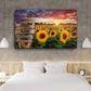 Sunflower Field Custom Canvas With Multi Names