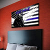 Custom Personalized Thin Blue Line Canvas
