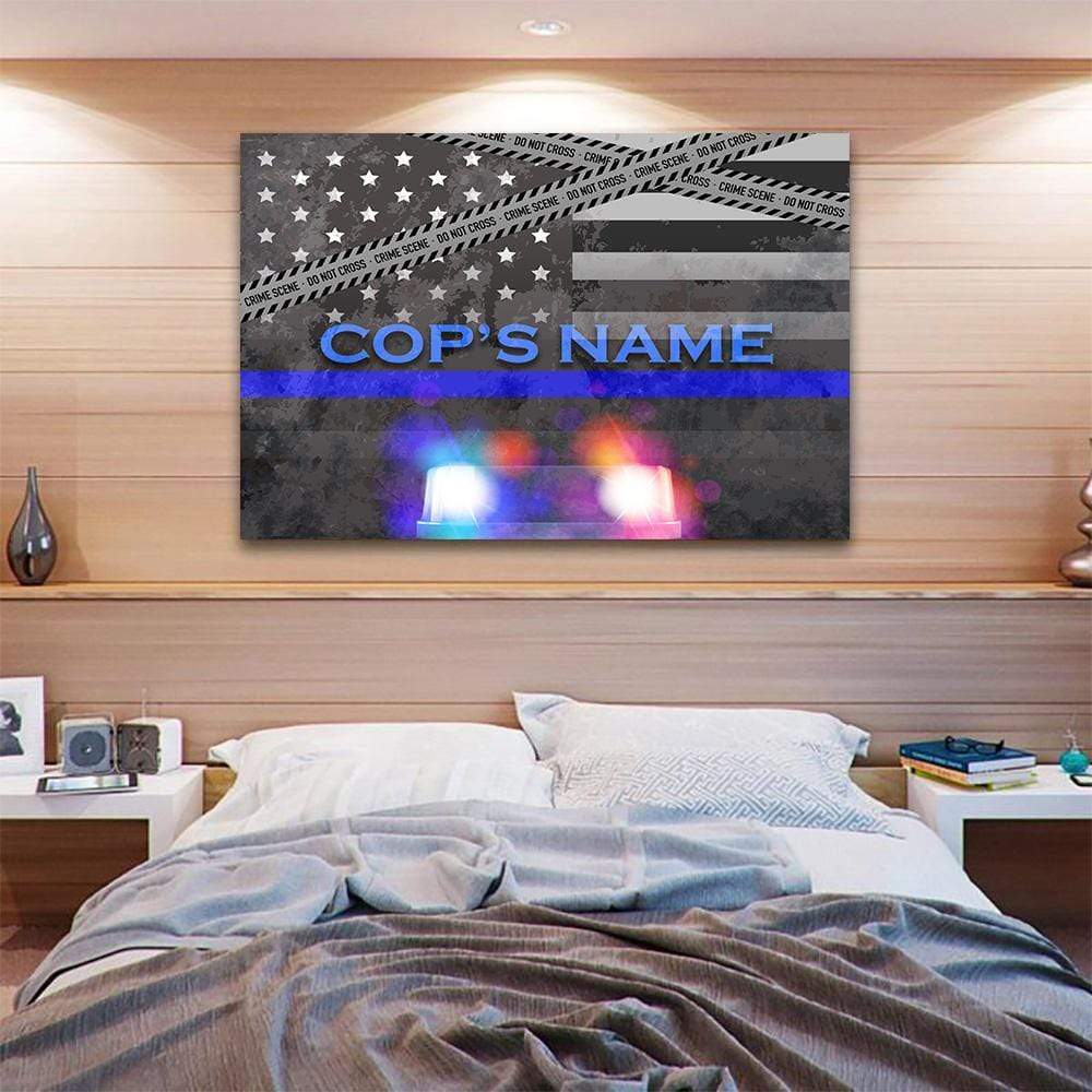Personalized Police Siren Canvas