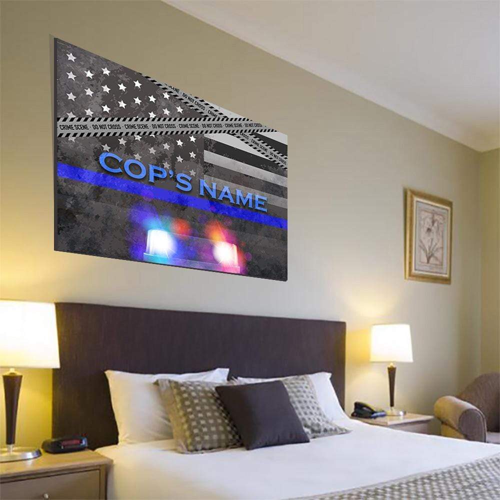 Personalized Police Siren Canvas