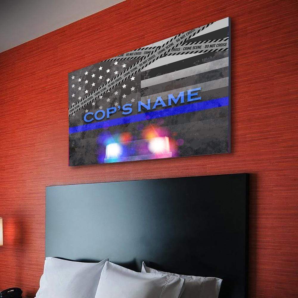 Personalized Police Siren Canvas