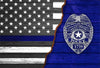 Thin Blue Line Flag - Personalized Canvas