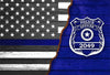 Thin Blue Line Flag - Personalized Canvas