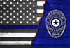 Thin Blue Line Flag - Personalized Canvas