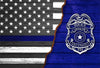 Thin Blue Line Flag - Personalized Canvas