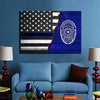 Thin Blue Line Flag - Personalized Canvas