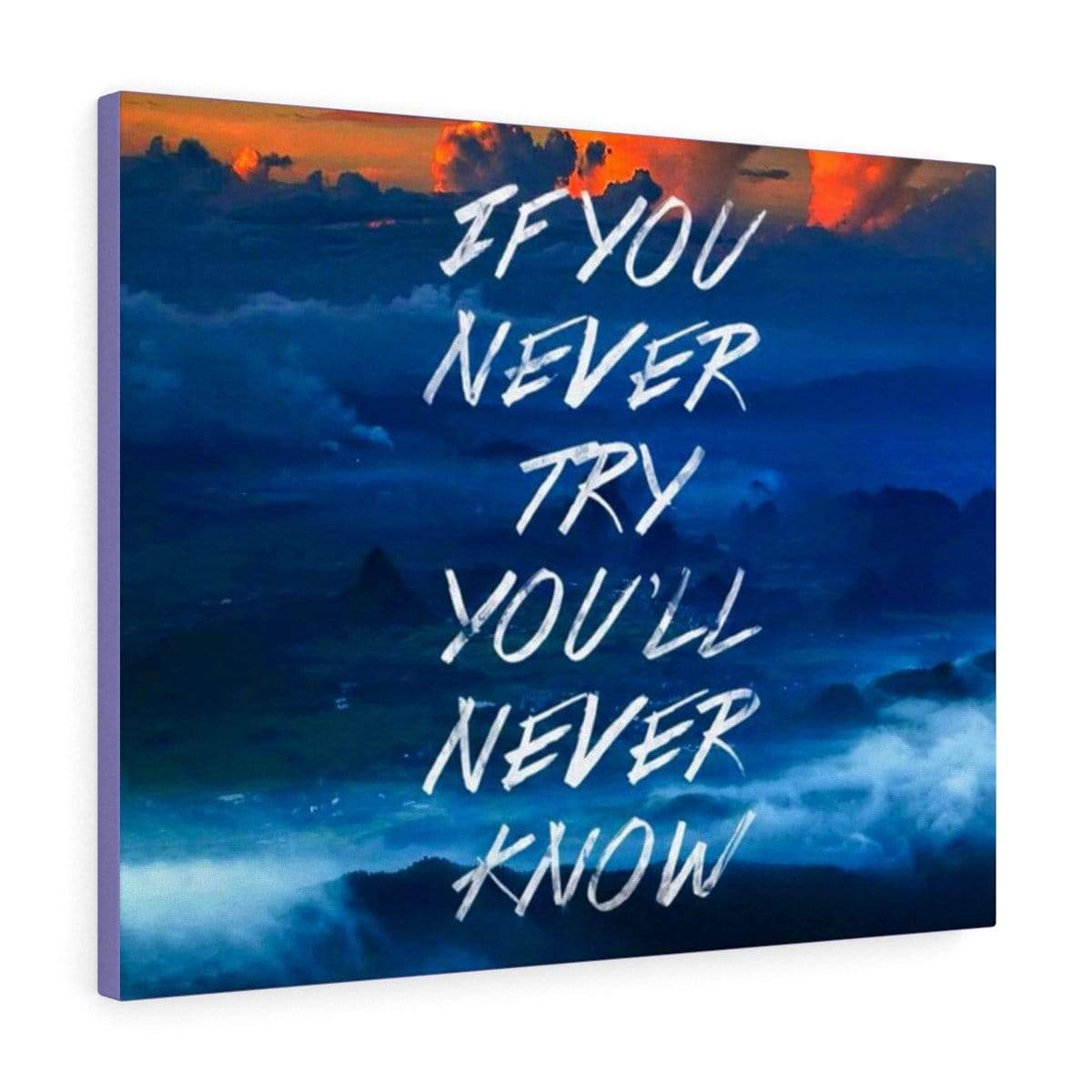 Motivational Wall Art "If You Never Try You'll Never Know"