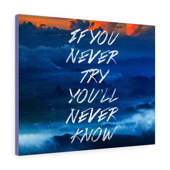 Motivational Wall Art "If You Never Try You'll Never Know"