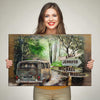 Wanderlust Camping Custom Canvas With Multi Names