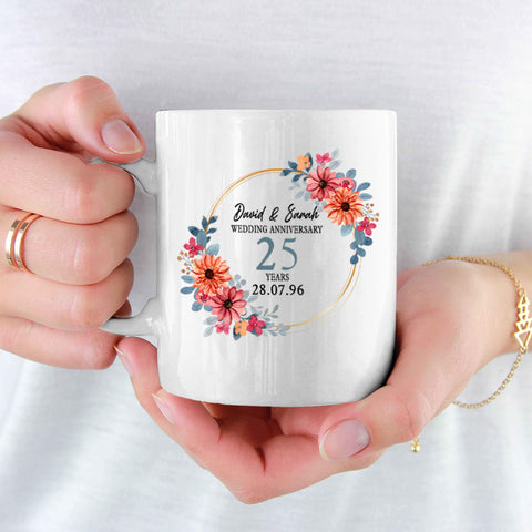 Wedding Anniversary Customized Coffee Mug For Couple