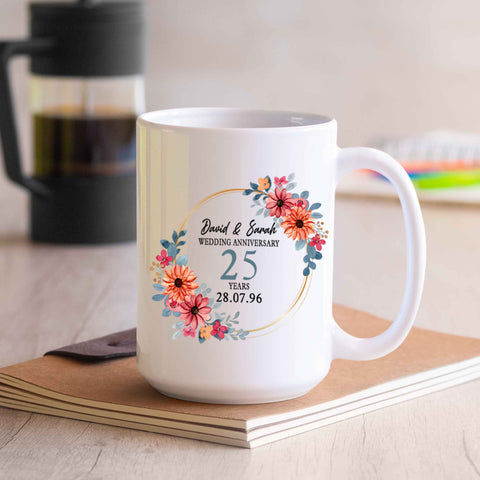 Wedding Anniversary Customized Coffee Mug For Couple